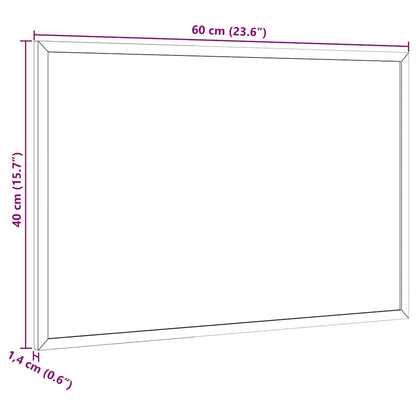 Magnetisches Whiteboard mit Rahmen aus massivem Kiefernholz 60 x 40 cm