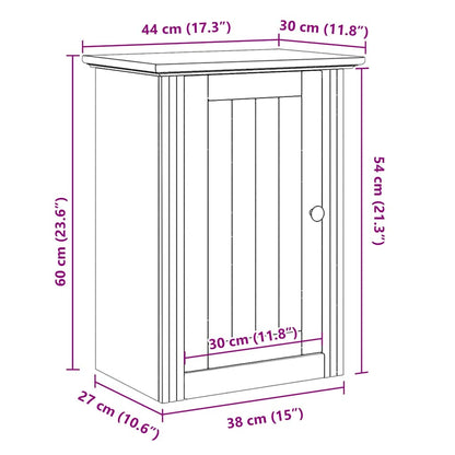 vidaXL Bad-Wandschrank BODO Weiß 44x30x60 cm