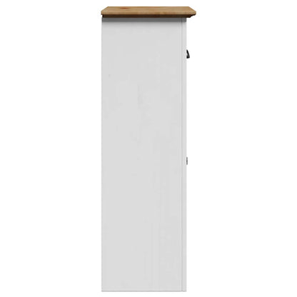 vidaXL Badschrank BODO Weiß und Braun 44x30x90 cm