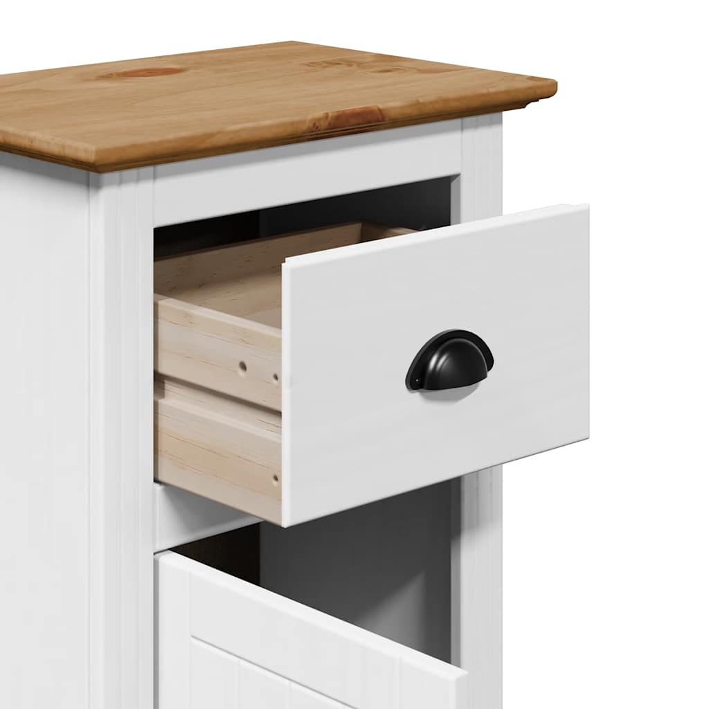 vidaXL Badschrank BODO Weiß und Braun 44x30x90 cm