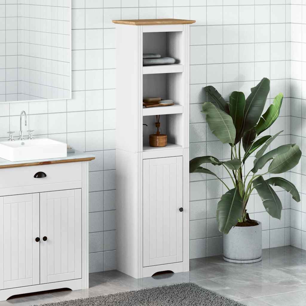vidaXL Armoire de salle de bain BODO Blanc et marron 44x30x160 cm