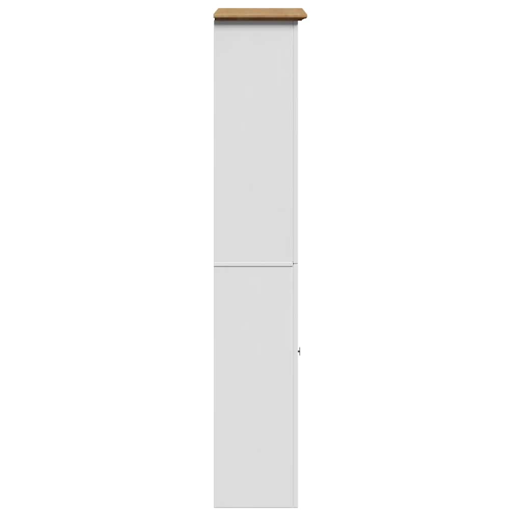 vidaXL Armoire de salle de bain BODO Blanc et marron 44x30x160 cm