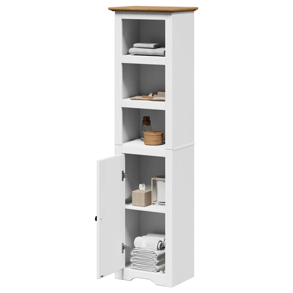 vidaXL Armoire de salle de bain BODO Blanc et marron 44x30x160 cm