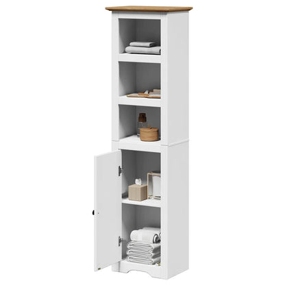 vidaXL Armoire de salle de bain BODO Blanc et marron 44x30x160 cm