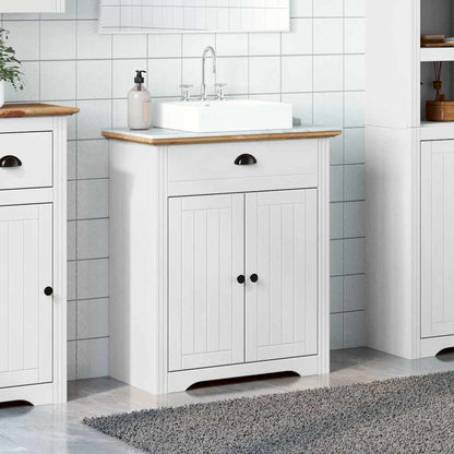 vidaXL Waschbeckenunterschrank BODO Weiß und Braun 70x35x80 cm
