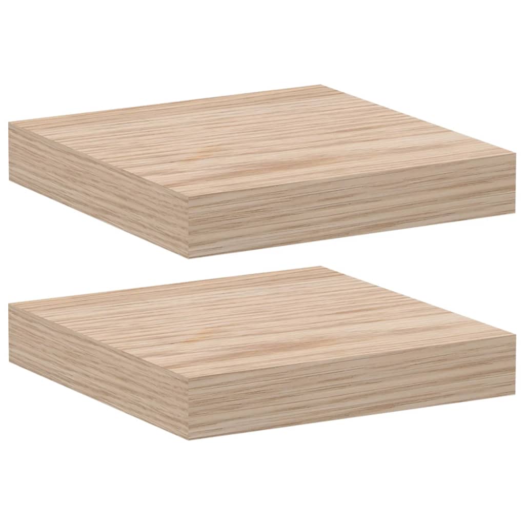 vidaXL Étagère murale 2 pcs 23x23,5x4 cm Bois d'ingénierie