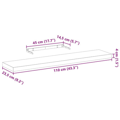 vidaXL Étagère murale 110 x 23,5 x 4 cm en bois d'ingénierie