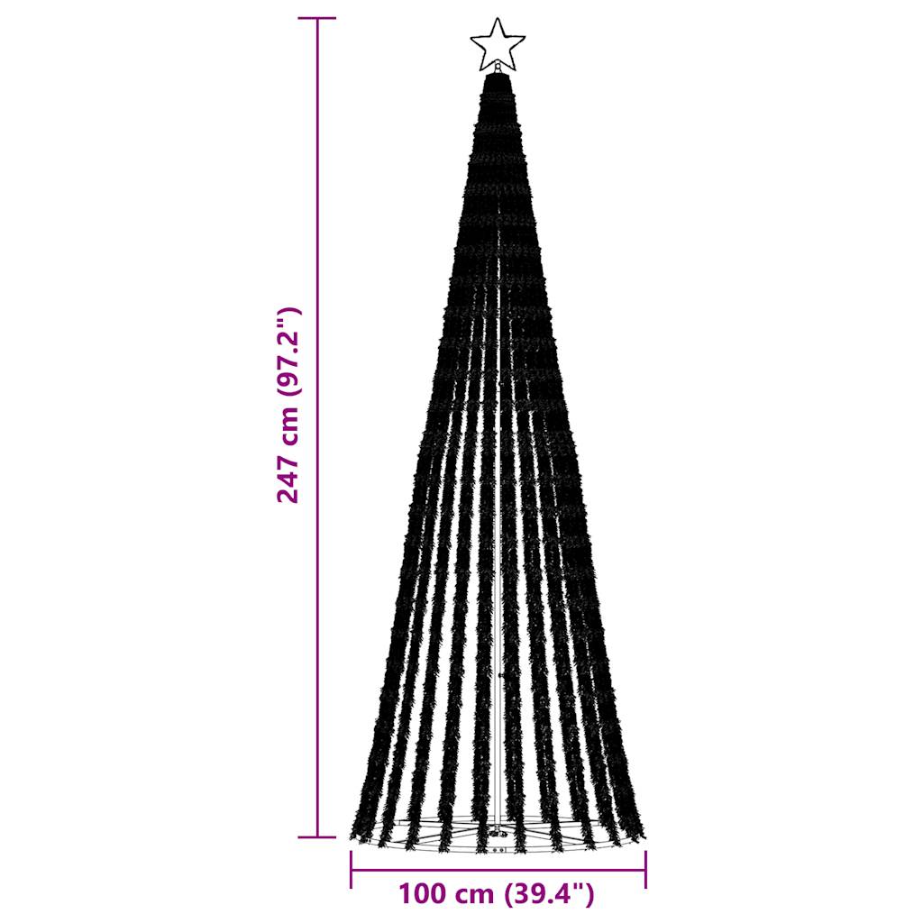 vidaXL LED Weihnachtsbaum 475 LEDs Warmweiß 247 cm