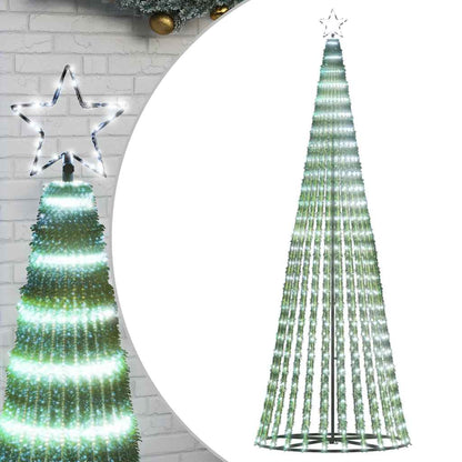 vidaXL Sapin de Noël LED 475 LED Blanc froid 247 cm