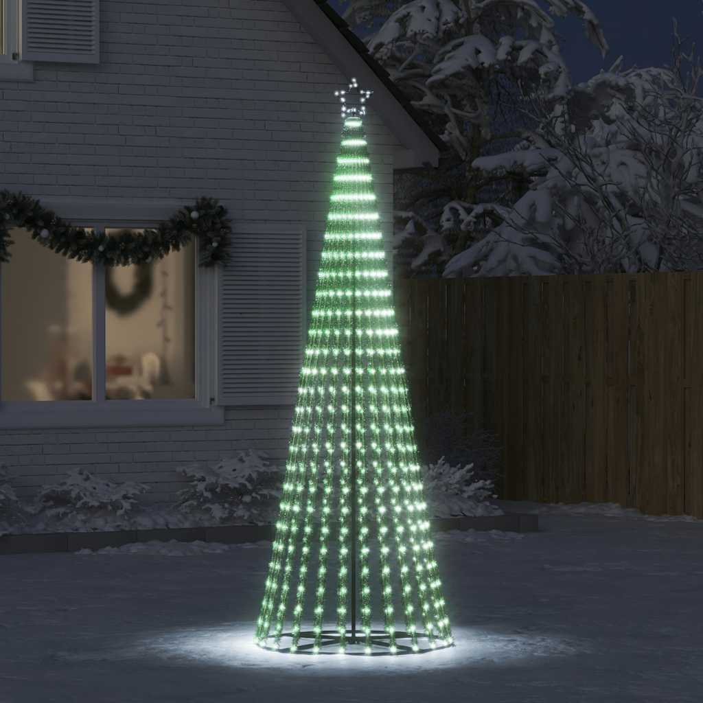 vidaXL Sapin de Noël LED 475 LED Blanc froid 247 cm