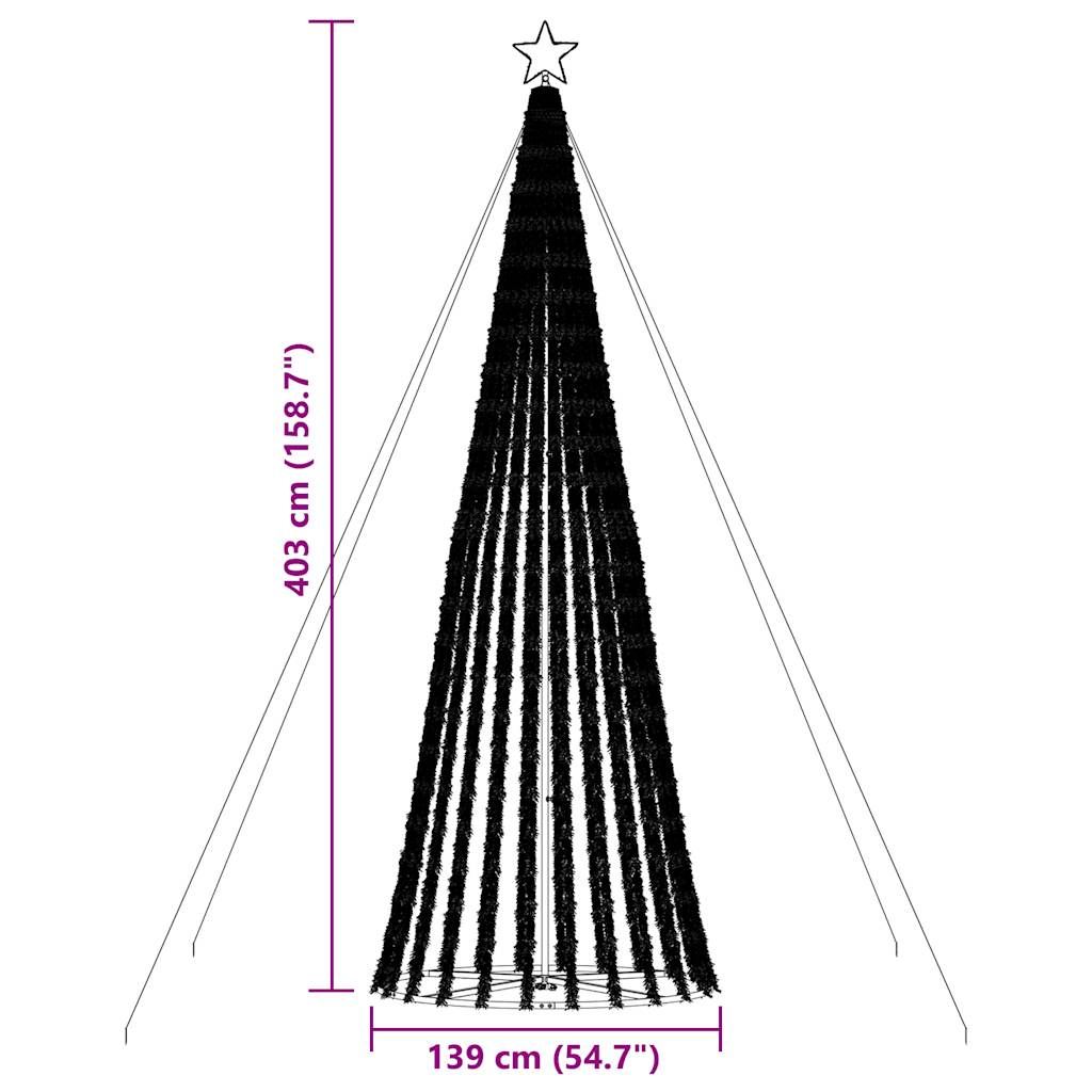 vidaXL LED Weihnachtsbaum 1028 LEDs Kaltweiß 403 cm