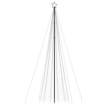 vidaXL Sapin de Noël LED avec piquets de sol 1534 LED Blanc chaud 500 cm