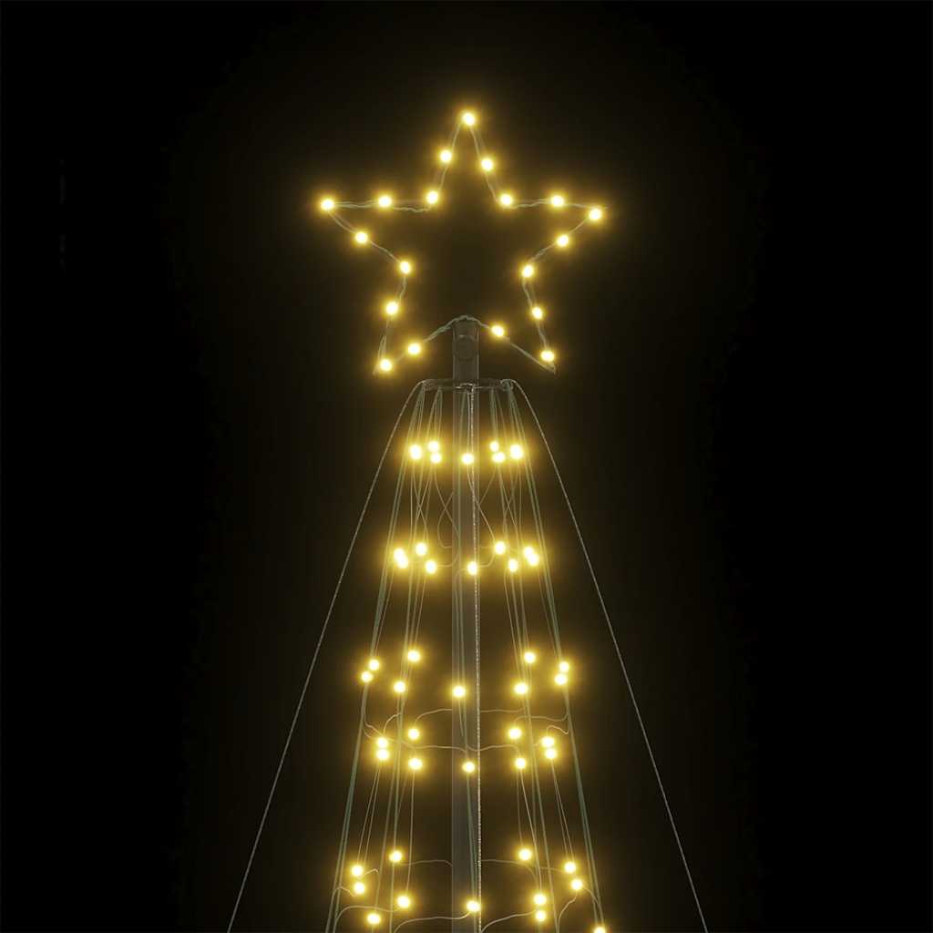 vidaXL Sapin de Noël LED avec piquets de sol 1534 LED Blanc chaud 500 cm