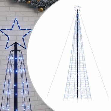 vidaXL Sapin de Noël à LED avec piquets de terre 1534 LED Bleu 500 cm