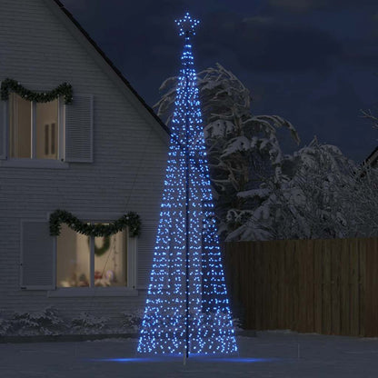 LED Weihnachtsbaum mit Erdspießen 1534 LEDs Blau 500 cm