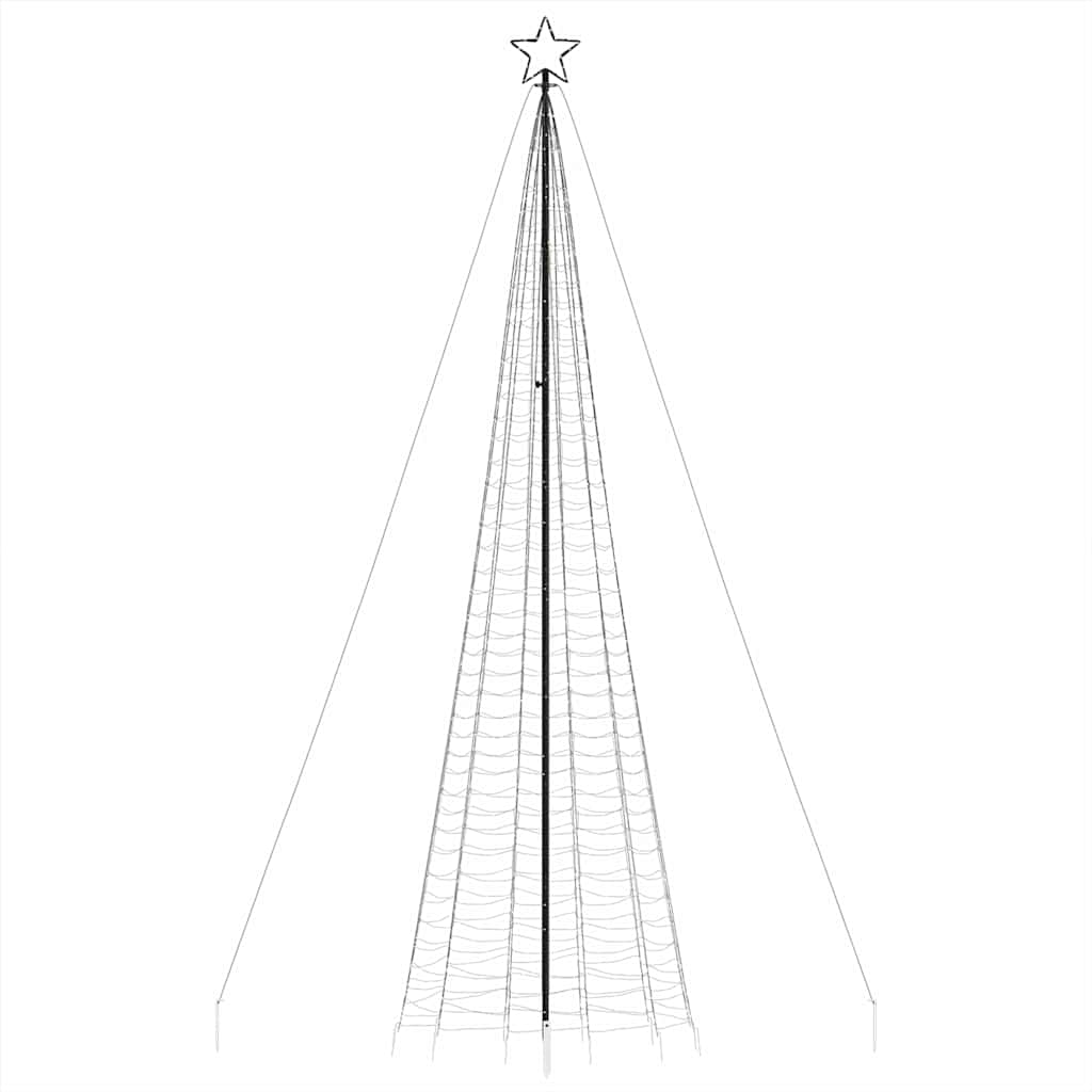 vidaXL Sapin de Noël à LED avec piquets de terre 1534 LED Bleu 500 cm