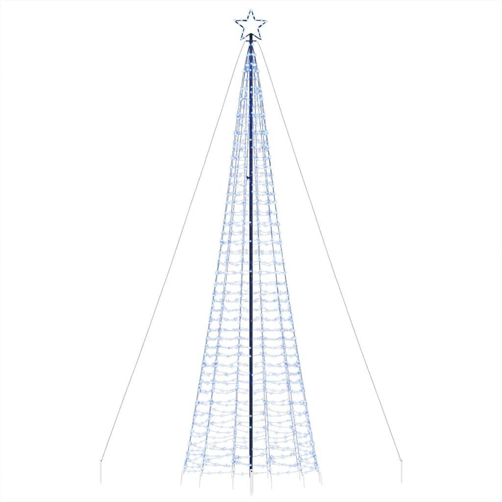 LED Weihnachtsbaum mit Erdspießen 1534 LEDs Blau 500 cm
