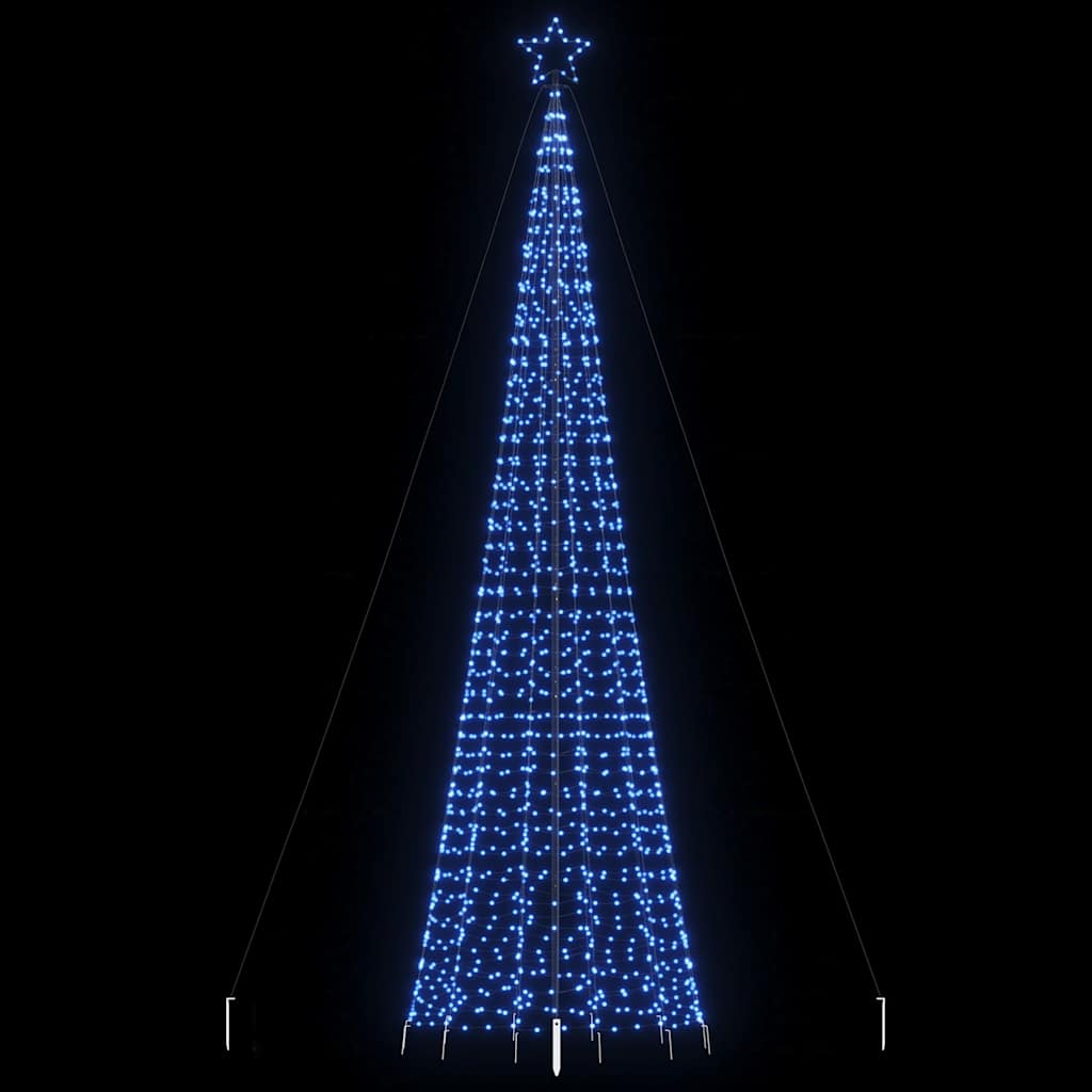 LED Weihnachtsbaum mit Erdspießen 1534 LEDs Blau 500 cm