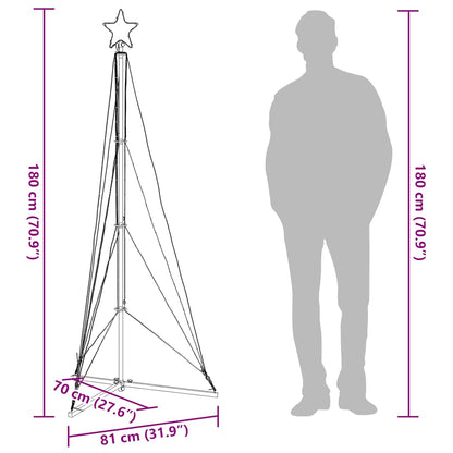 vidaXL LED Weihnachtsbaum 363 LEDs Kaltweiß 182 cm