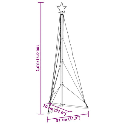 vidaXL LED Weihnachtsbaum 363 LEDs Kaltweiß 182 cm