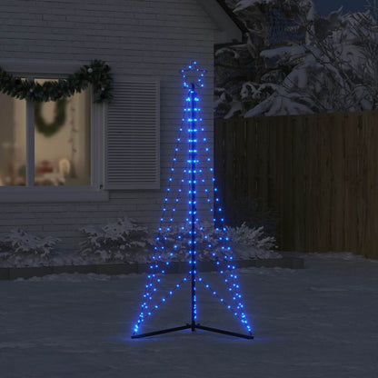 vidaXL LED Weihnachtsbaum 363 LEDs Blau 182 cm