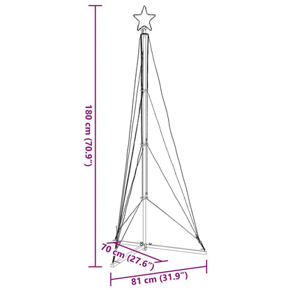 vidaXL LED Weihnachtsbaum 363 LEDs Blau 182 cm