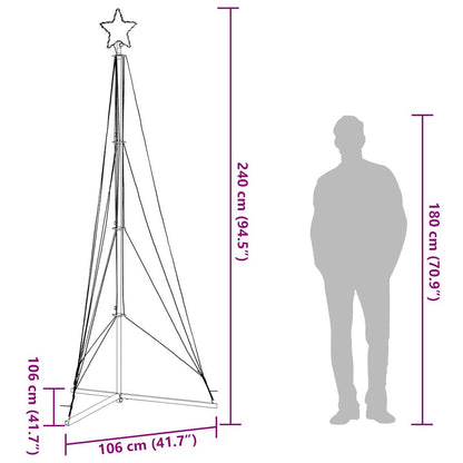 vidaXL LED Weihnachtsbaum 483 LEDs Warmweiß 240 cm