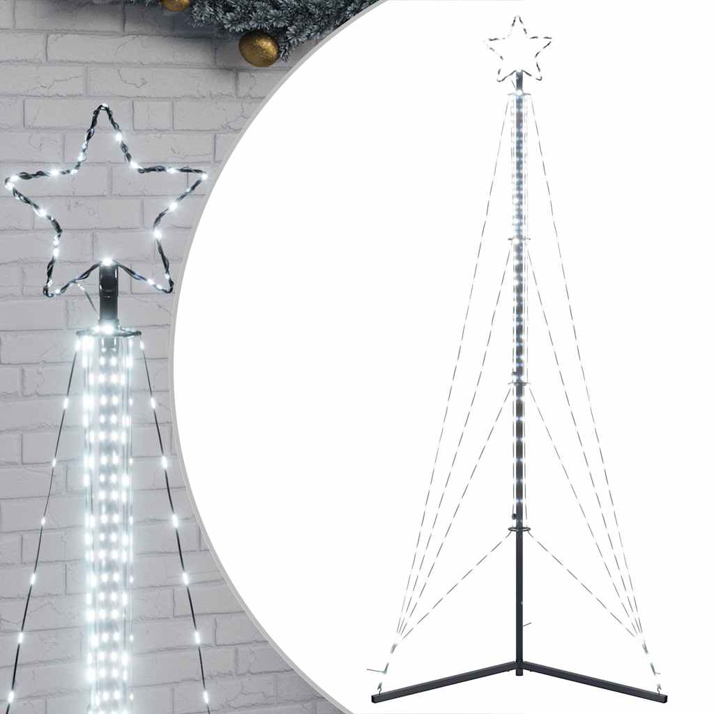 vidaXL Sapin de Noël LED 483 LED blanc froid 240 cm