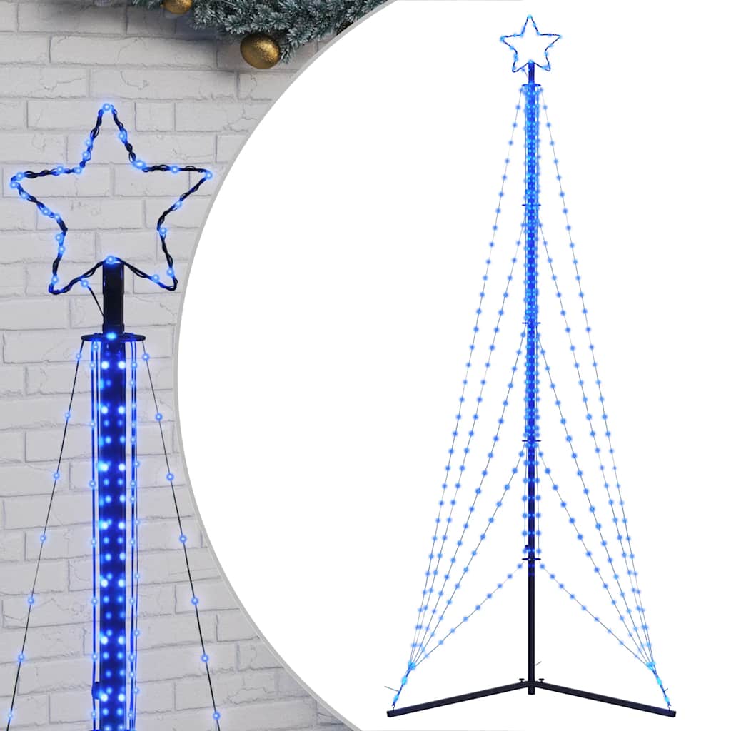 vidaXL Sapin de Noël LED 525 LED Bleu 302 cm