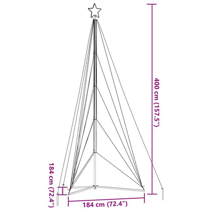 vidaXL LED Weihnachtsbaum 615 LEDs Kaltweiß 404,5 cm