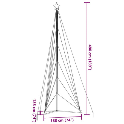 vidaXL Arbre de Noël LED 861 LED blanc chaud 478 cm