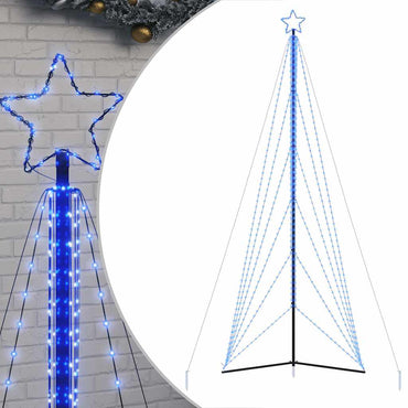 vidaXL Sapin de Noël LED 861 LED Bleu 478 cm