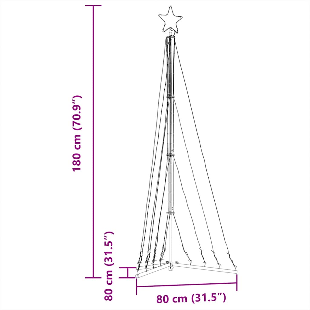 vidaXL Sapin de Noël LED 339 LED Blanc Chaud 187 cm