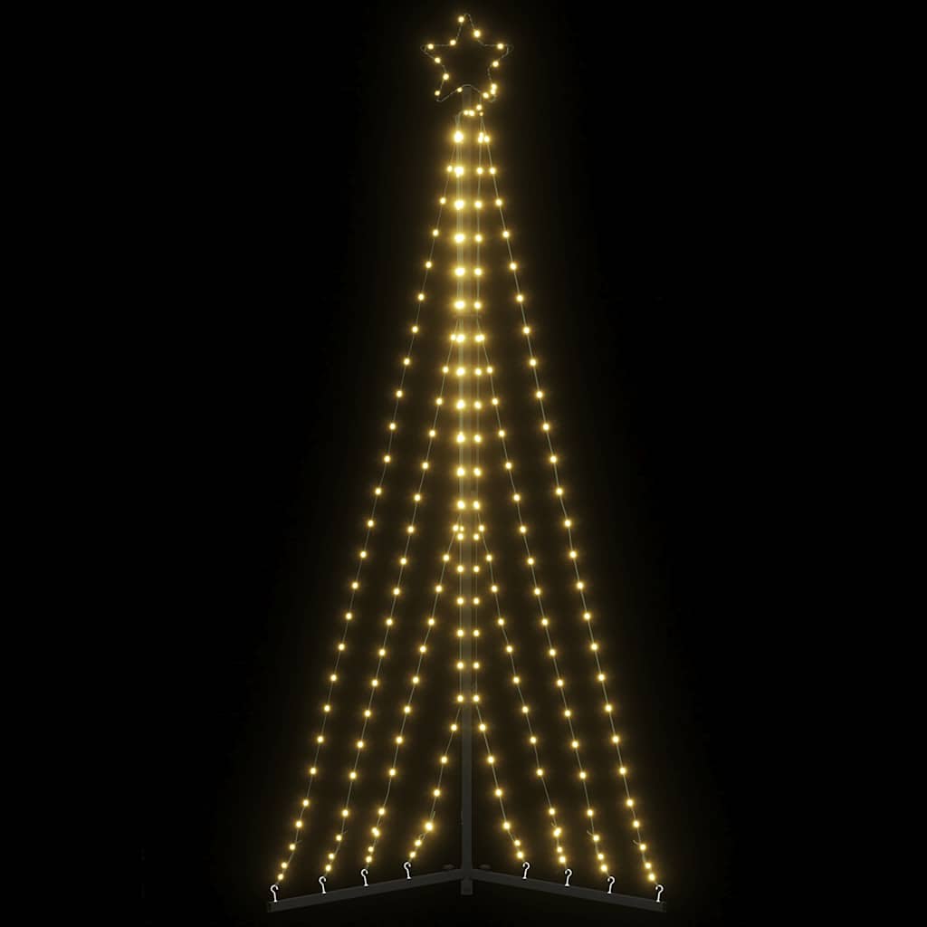 vidaXL Sapin de Noël LED 339 LED Blanc Chaud 187 cm