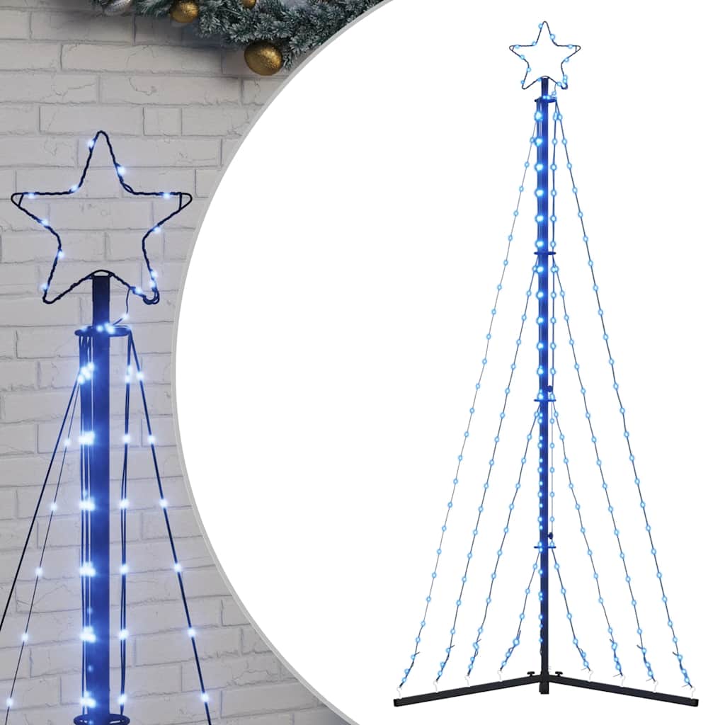 vidaXL Sapin de Noël LED 339 LED Bleu 187 cm