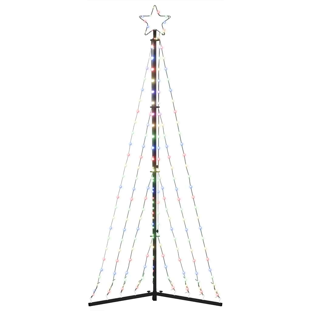 vidaXL Sapin de Noël LED 339 LED Multicolore 187 cm