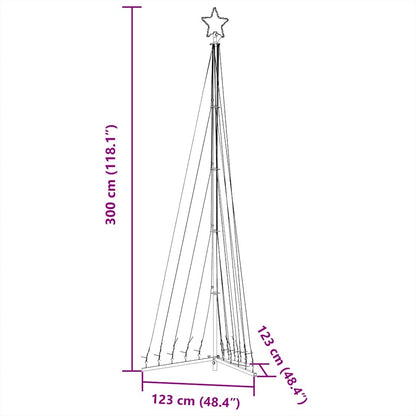 vidaXL Sapin de Noël LED 495 LED Bleu 300,5 cm