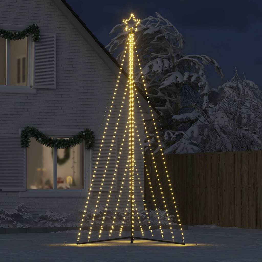 vidaXL Arbre de Noël à LED 570 LED Blanc Chaud 399 cm