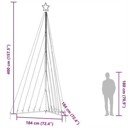 vidaXL Arbre de Noël à LED 570 LED Blanc Chaud 399 cm