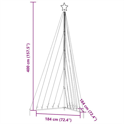 vidaXL LED Weihnachtsbaum 570 LEDs Kaltweiß 399 cm