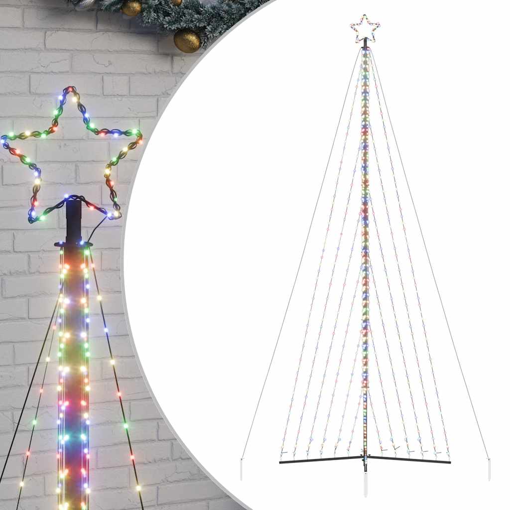 vidaXL Sapin de Noël LED 789 LED Multicolore 476 cm