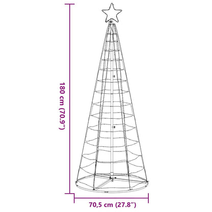 vidaXL LED Weihnachtsbaum 200 LEDs Warmweiß 180 cm