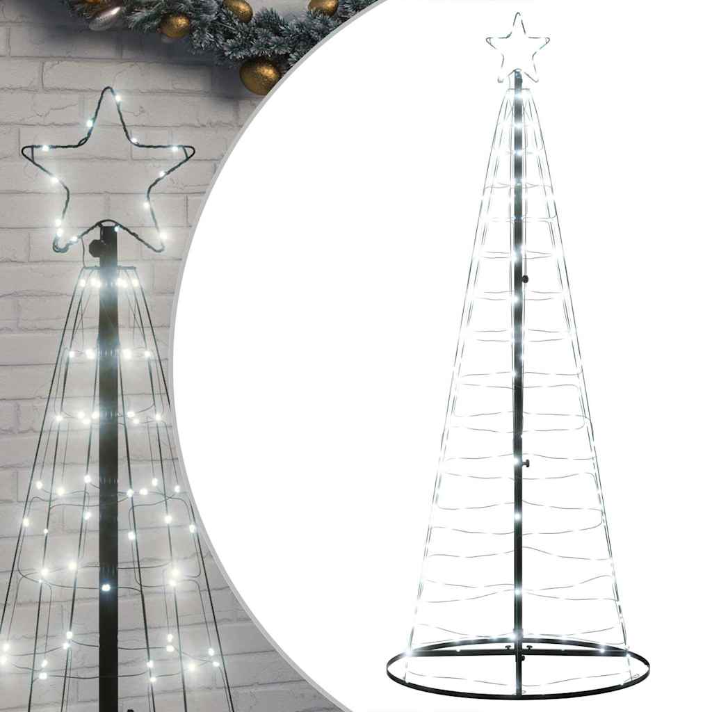 vidaXL Sapin de Noël LED 200 LED Blanc Froid 180 cm