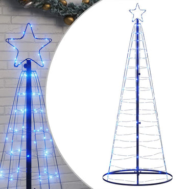 vidaXL Sapin de Noël LED 200 LED Bleu 180 cm