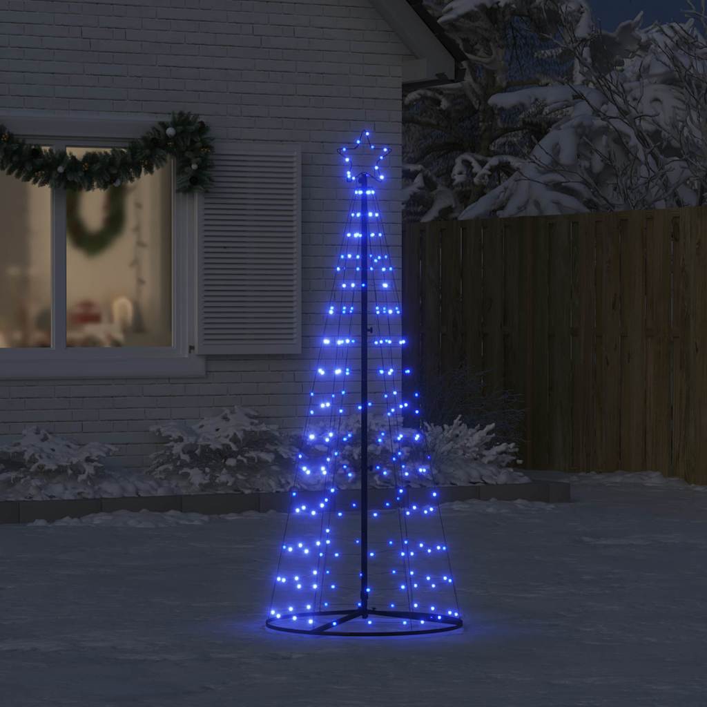 vidaXL Sapin de Noël LED 200 LED Bleu 180 cm