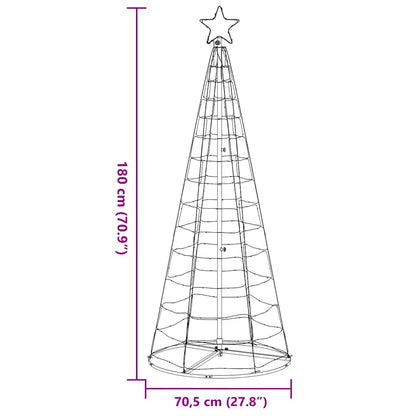 vidaXL Sapin de Noël LED 200 LED Bleu 180 cm
