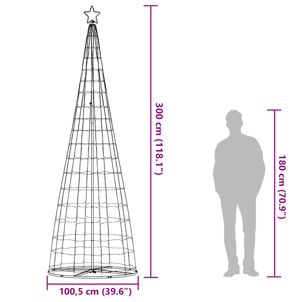 vidaXL LED Weihnachtsbaum 550 LEDs Blau 300 cm