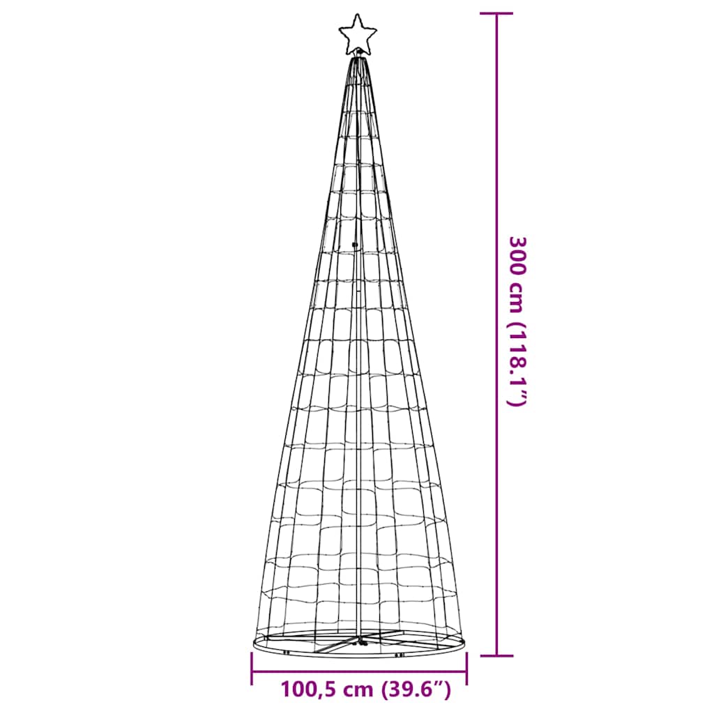 vidaXL LED Weihnachtsbaum 550 LEDs Blau 300 cm