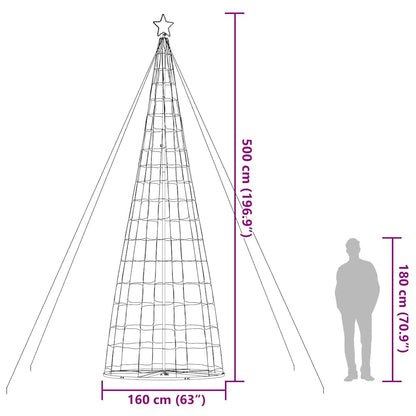 vidaXL Sapin de Noël à LED 1534 LED Bleu 500 cm