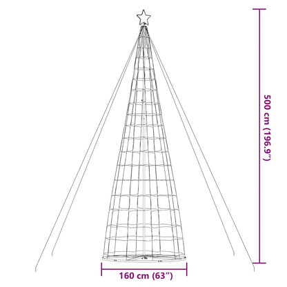 vidaXL Sapin de Noël à LED 1534 LED Bleu 500 cm